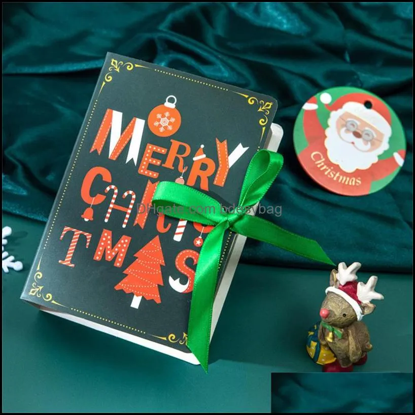 50%off christmas boxs magic book gift bag candy empty box merry xmas decor for home new year supplies natal presents party s912