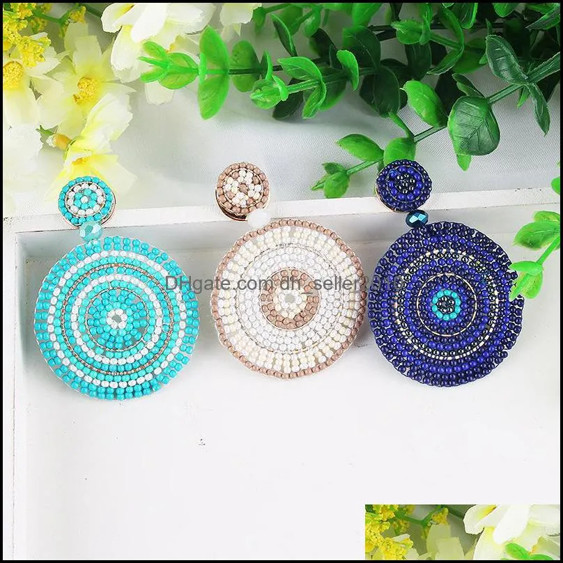 Measly Women Dangle Earrings Jewelry Handmade Fashion Lady Big Earring Resin Alloy Korean Eardrop Bohemian Style 2020 13km J2B