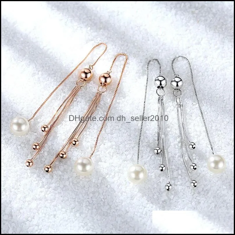 925 sterling silver new Jewelry new woman fashion gold and silver earrings long tassel five-pointed star round retro