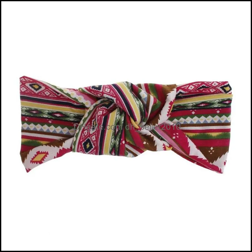 Bandanna Stripe Printing Lady Hairband Women Elastic Retro Head Band Bohemia Style Fashion Hair Accessories 4 6xm J2