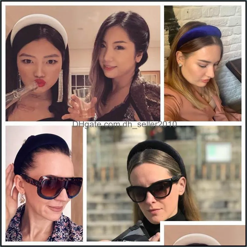 Retro Headband Solid Color Originality Simplicity Wide Edge Plush Women Bling Fashion Headbands Hair Hoop Accessories