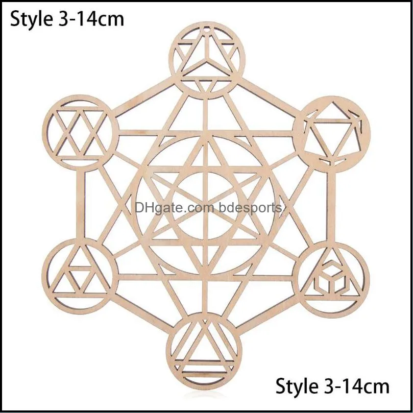 Flower Of Life Shape Wooden Wall Sign Laser Cut Wood Art DIY Craft Making Slice Base Geometry Ornament Home Decor