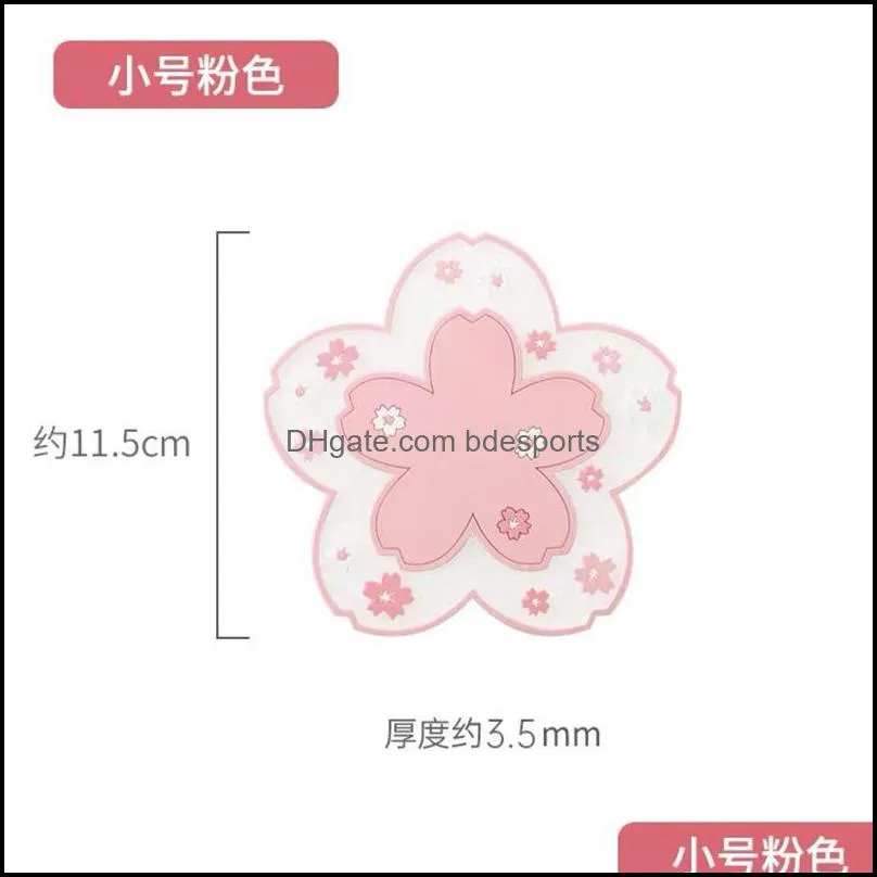 1pc Japan Style Cherry Blossom Heat Insulation Table Mat Family Office Anti-skid Tea Cup Milk Mug Coffee