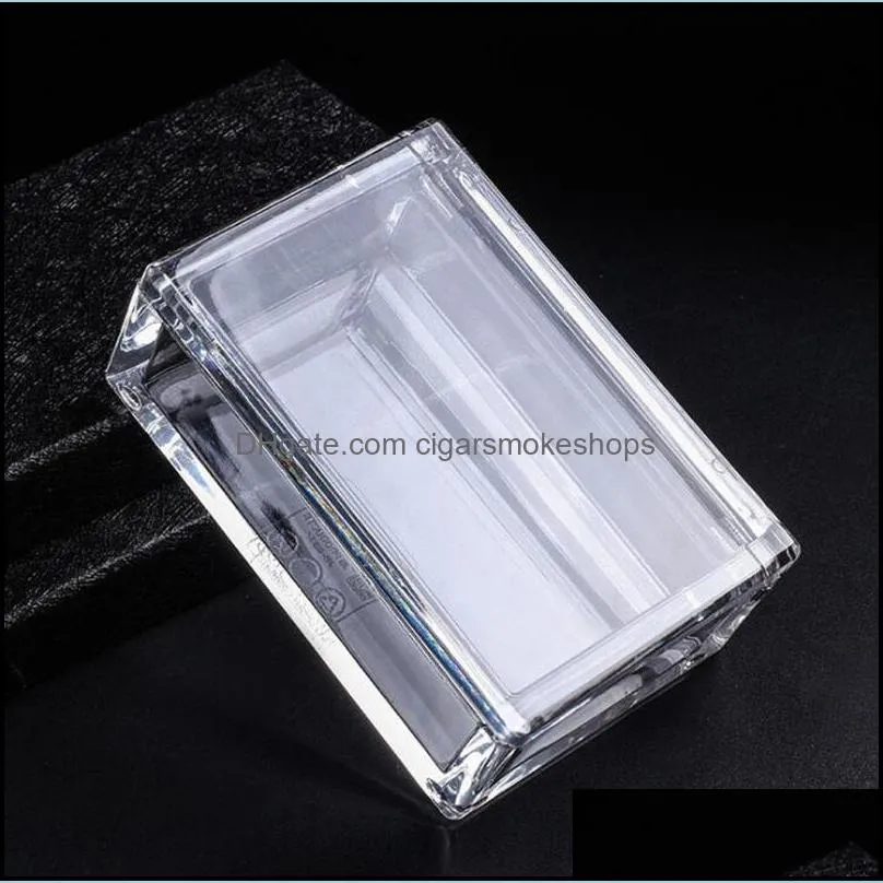 latest portable acrylic preroll tobacco herb cigarette holder case transparent desktop display luxury innovative design box container