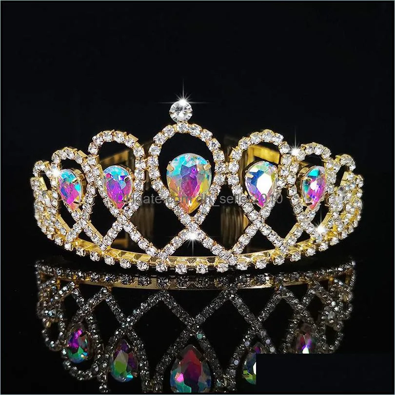 Wedding Crystal Crown For Bride Headpiece Baroque Tiara And Crown Fashion Princess Tiara Rhinestone Hair Accessories Jewelry