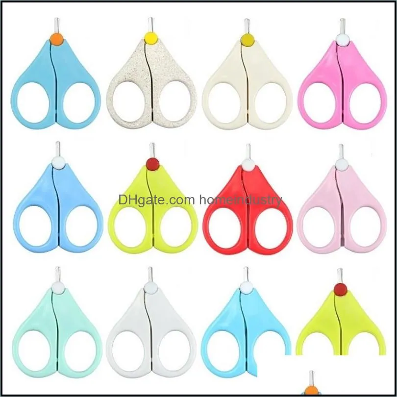 baby handwork-scissors babys short mouth nail-scissors kids nails clippers safety care round head scissors t9i002072