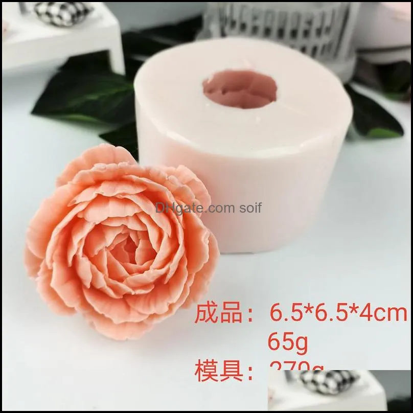 Silica gel 3D molds flowers silicone soap mold flower candle aroma mould making moulds resin clay