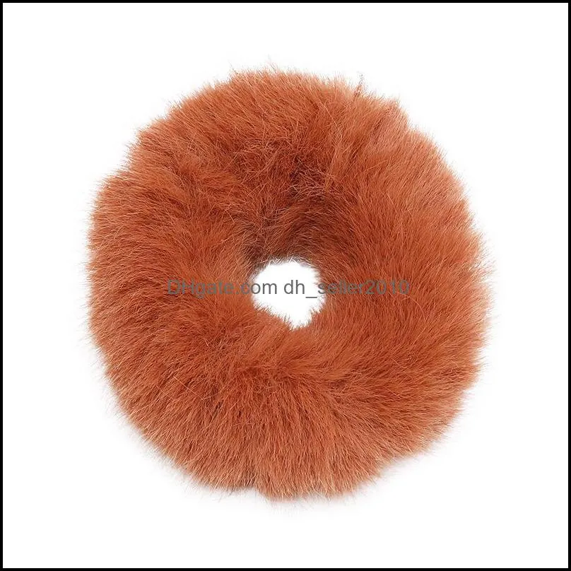 Girl Mink Hair Lovely Coiling Pure Color Women Plush Headrope Multicolor Fashion Accessories Pattern