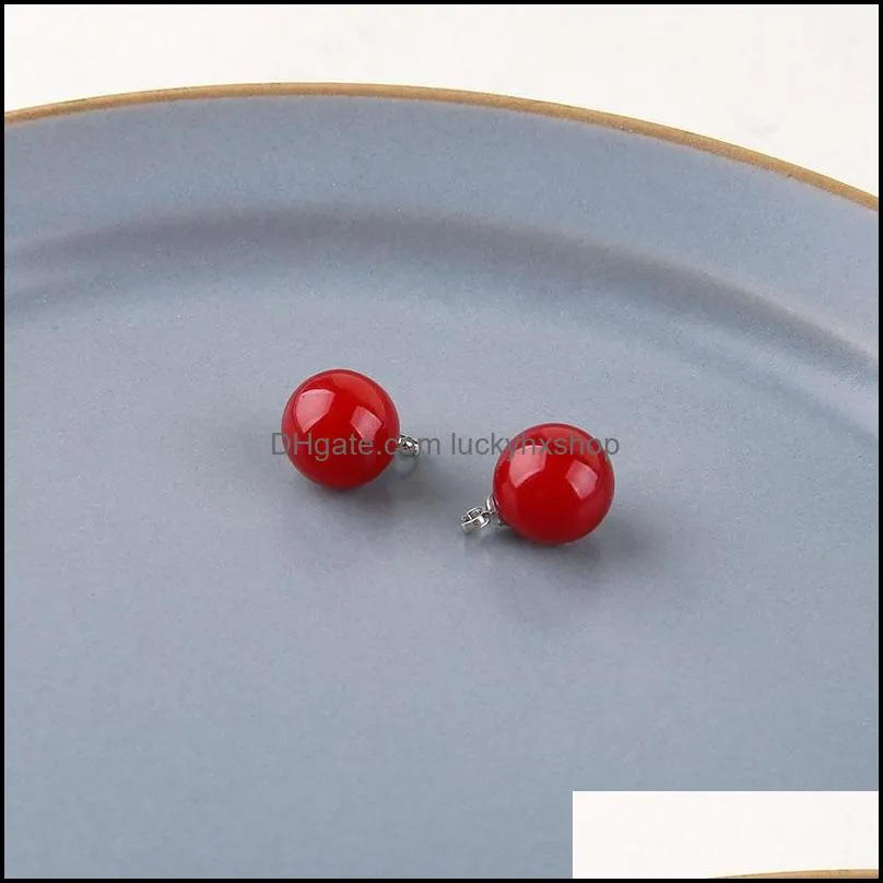 charms 10pcs 8/10mm red white round water drop limitation pearls for diy jewelry making earring accessories1