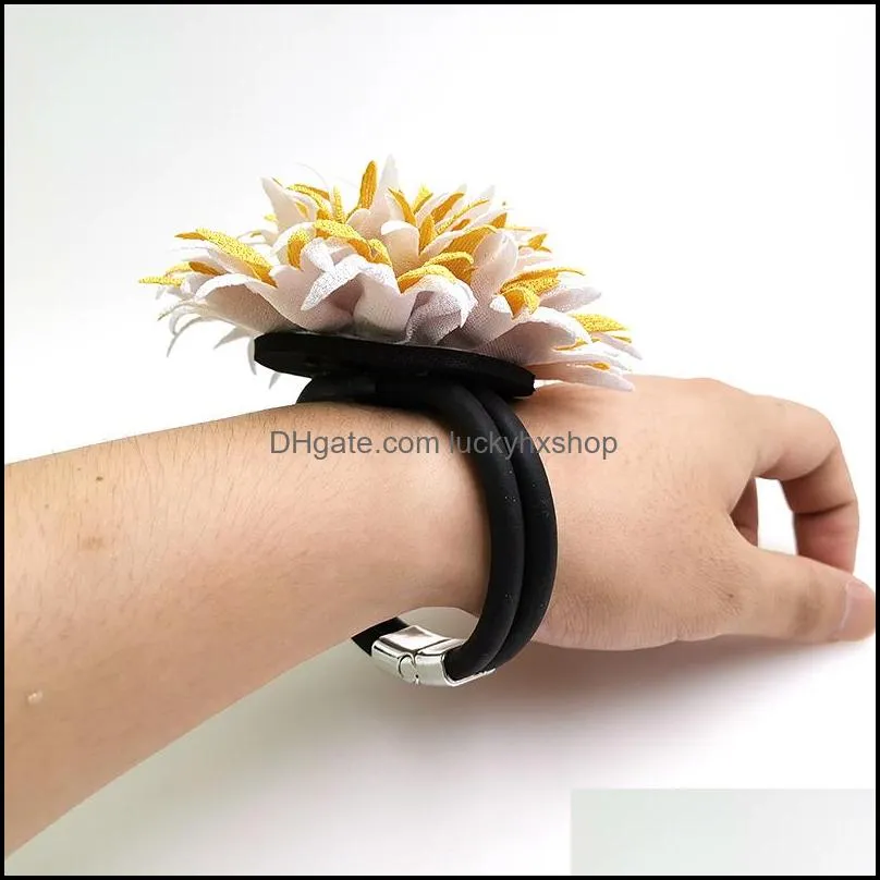 anklets yd&ydbz 3 colors flower bracelets women charm bracelet bohemia handmade jewelry rubber material black red yellow bracelets1