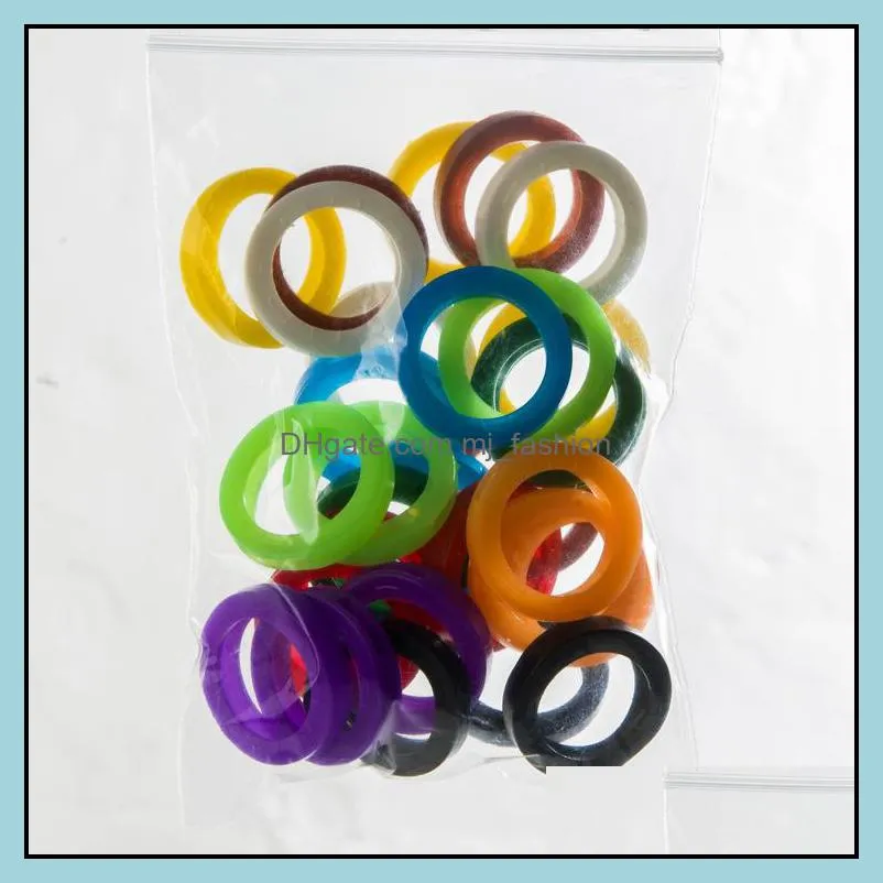 Soft Key Cap Cover Topper Silicone Rubber Key Cap Sleeve Rings Identifier Rings Identify Your Key Multi Colors Wholesale