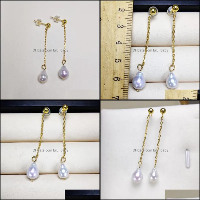 Water Drop Freshwater Pearls Stud Earrings For Women Statement s925 Silver Drop Earrings Simple long Earrings Wholesale Prevent