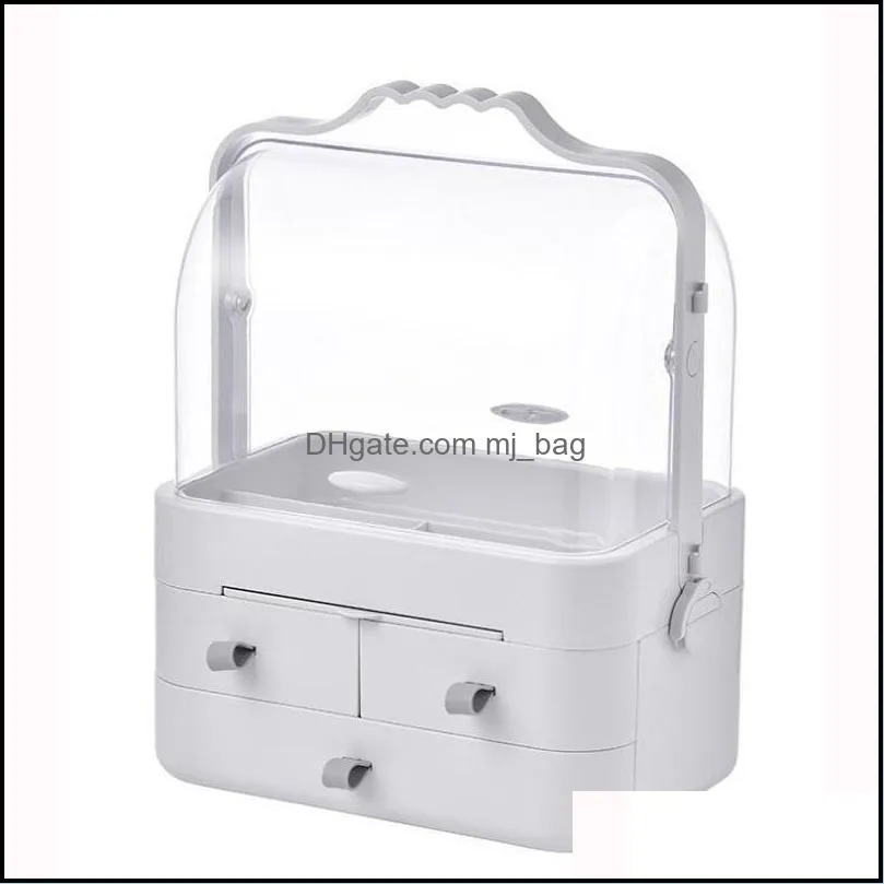 Drawer-Type Makeup Box Large-Capacity Portable Skin Care Products Rack Jewelry Nail Polish Organizer