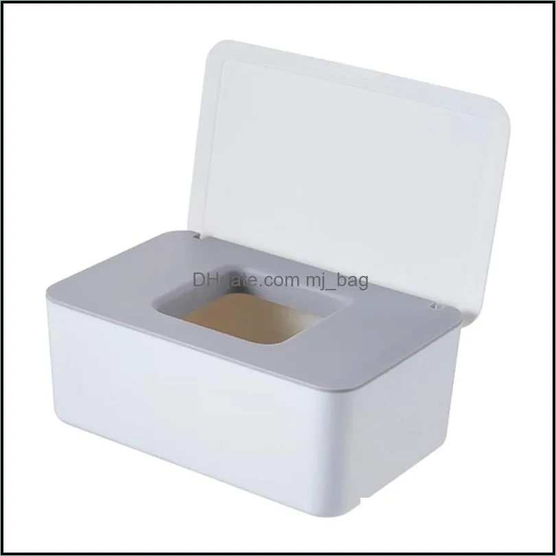 Wet Box Desktop Seal Baby Wipes Paper Storage Dispenser Holder Dust-proof With Lid