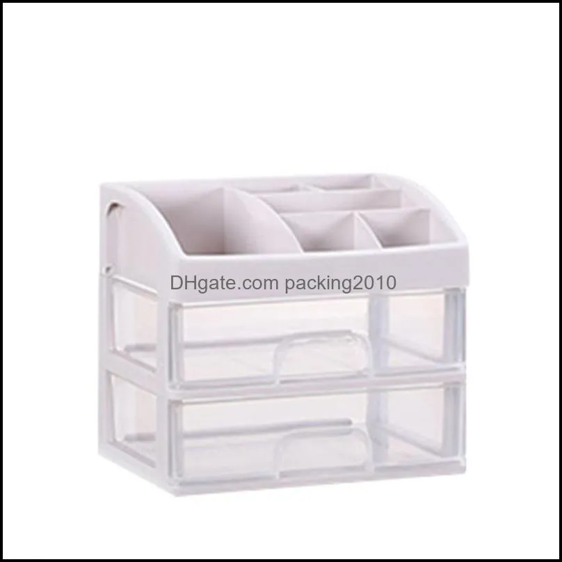 1PC Case Durable Desktop Plastic Cosmetic 3 Layer Drawer Organizer Makeup Container Sundry