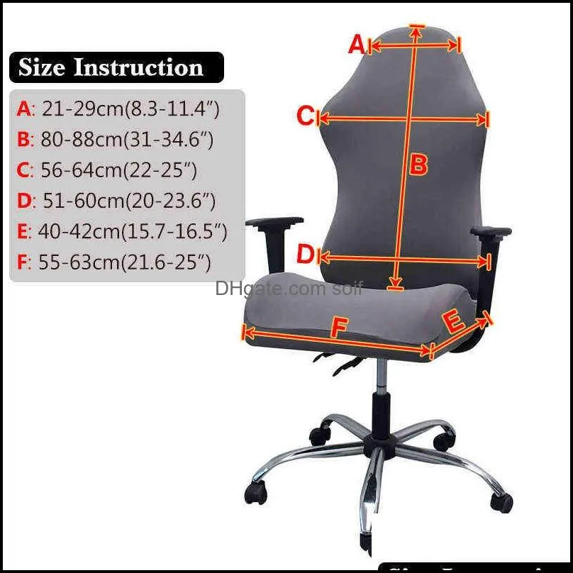 Waterproof Gaming Chair Cover Computer Elastic Armchair Slipcovers Seat Arm Office Covers Not Include