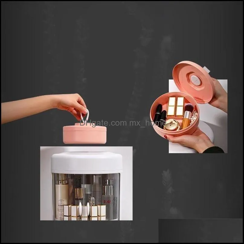 360 Rotating Drawer Cosmetic Box Desktop Jewelry Nordic Household Cosmetics Skin Care Mask