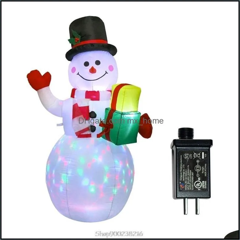 LED Illuminated Inflatable Snowman Air Pump Model Airblown Dolls Toys Birthday Christmas S29 20 DropshipParty