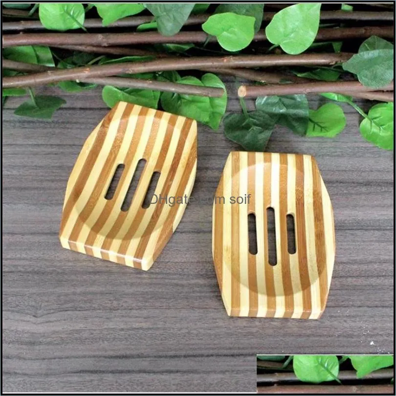 stripe hollow soap boxes natural bamboo draining soaps dish storage supplies for shower room 4 42zz q2