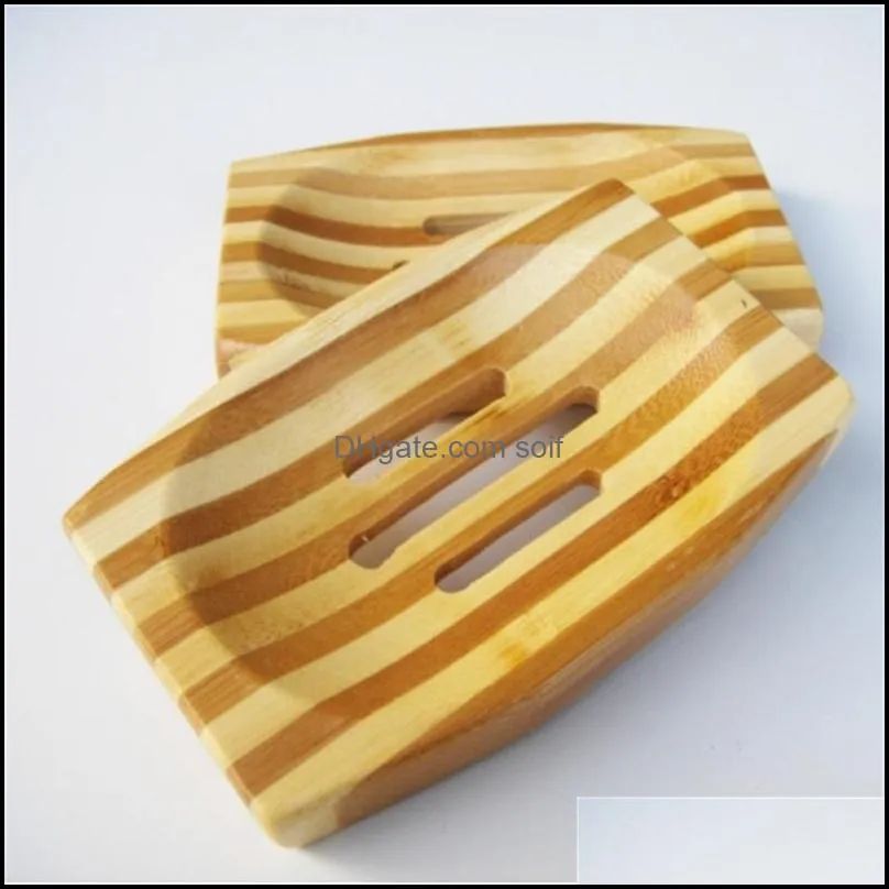 stripe hollow soap boxes natural bamboo draining soaps dish storage supplies for shower room 4 42zz q2