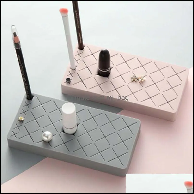 8/18/28 Grid Silicone Lipstick Rack Cosmetic Box Multi-grid Makeup Display Stand Women Holder