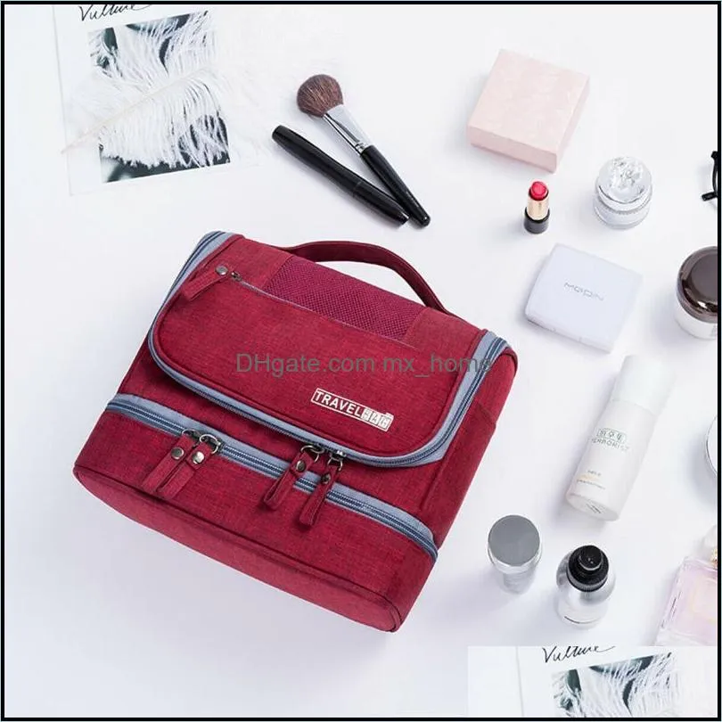 Waterproof Men Hanging Makeup Bag Oxford Travel Organizer Cosmetic For Women Necessaries Make Up Case Wash