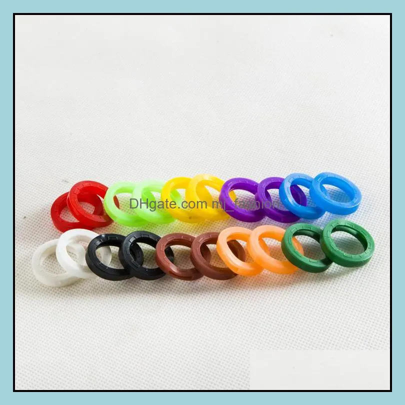 Soft Key Cap Cover Topper Silicone Rubber Key Cap Sleeve Rings Identifier Rings Identify Your Key Multi Colors Wholesale