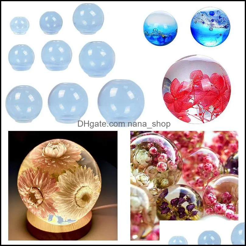 New Sphere Round Silicone Molds Cosmic Ball Resin Mold Epoxy Mould 3D Pendant Art Tool Handmade Jewelry Resin