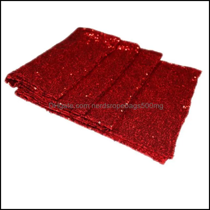 Glitter Sequin Table Runners Sparkly Cover Satin Tablecloth For Wedding Party Banquet Home Kitchen El Decoration