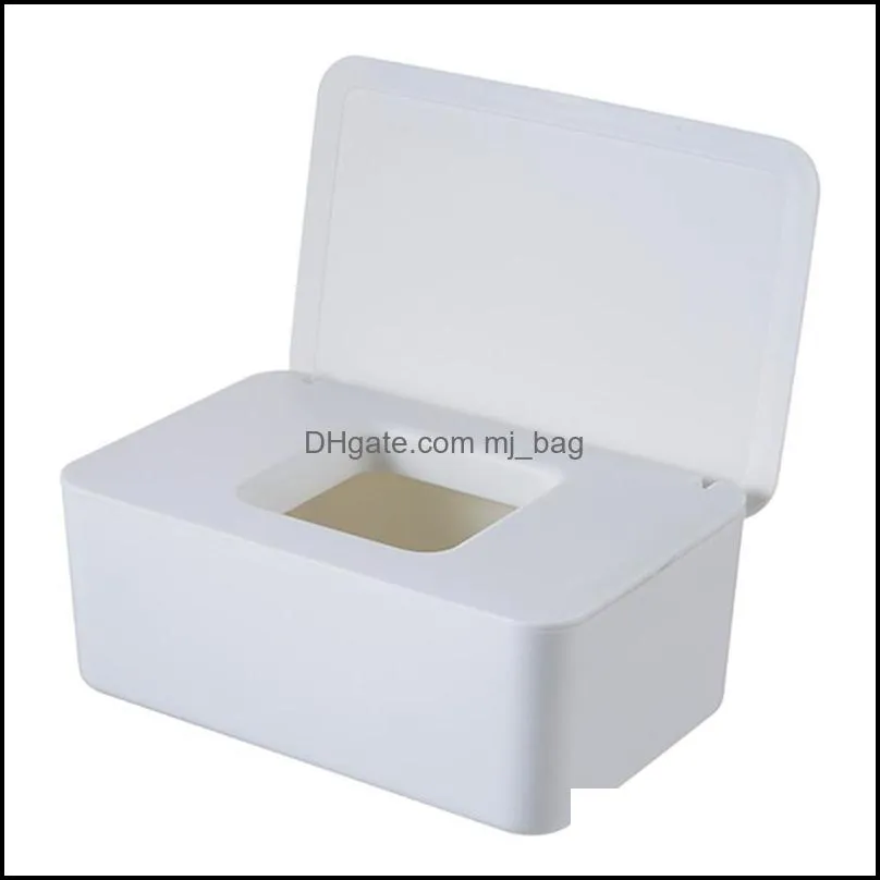 Wet Box Desktop Seal Baby Wipes Paper Storage Dispenser Holder Dust-proof With Lid