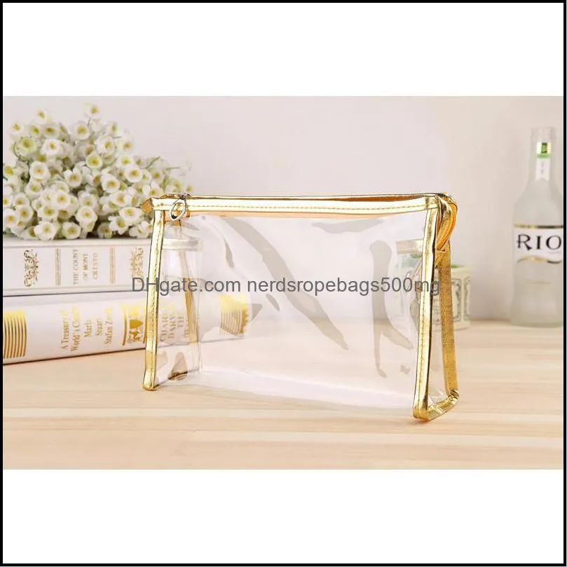 Custom Transparent Waterproof Cosmetic Bag Bridesmaid Gift Ideas Proposal Women Clear Toiletry Travel Pouch