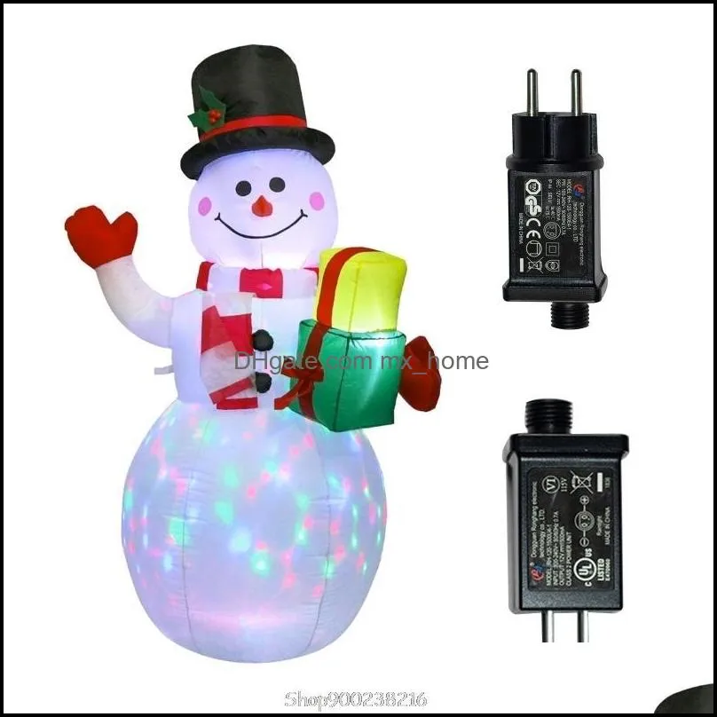 LED Illuminated Inflatable Snowman Air Pump Model Airblown Dolls Toys Birthday Christmas S29 20 DropshipParty