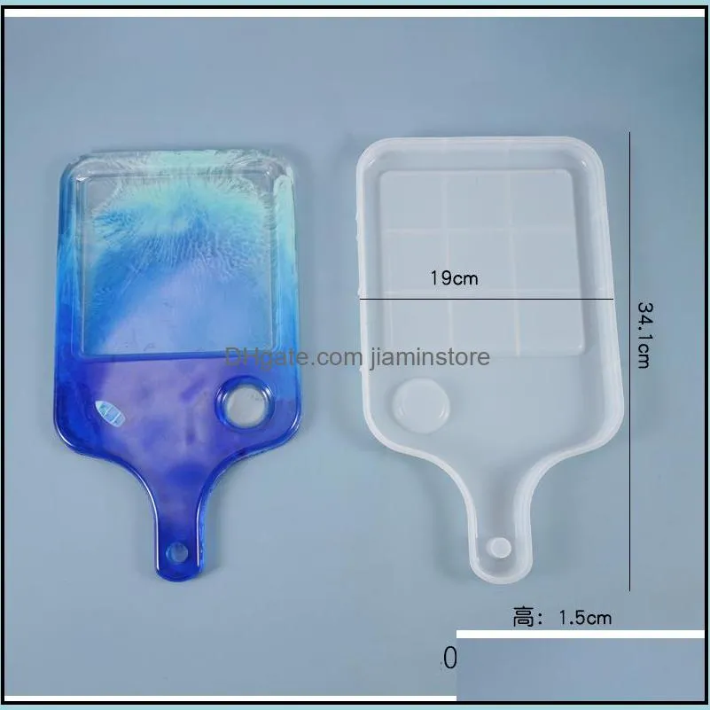 Silicone Tray Molds for Epoxy Resin Casting Rectangle Round Shape Tray Mold for DIY Resin Tray Home Decoration