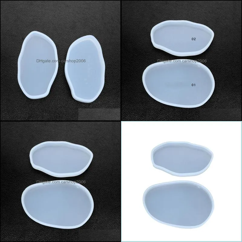 Silicone Resin Molds Irregular Oval Shape Coaster Jewelry Casting Molds Epoxy Resin Mould DIY Jewelry Making Craft Tools