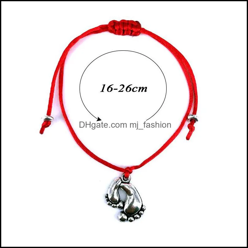 Adjustable Size Couple Ankle Bracelets for Lovers Family Members Women Bracelet Men Foot Charm Bracelets Gift Card X028