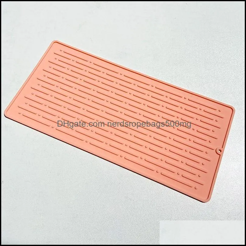 Kitchen Drain Mat Silicone Placemat Dinner Plate Water Filter Pad Cutting Board Anti-slip Anti-scalding Household Coasters