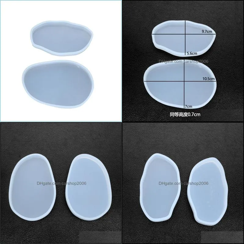 Silicone Resin Molds Irregular Oval Shape Coaster Jewelry Casting Molds Epoxy Resin Mould DIY Jewelry Making Craft Tools