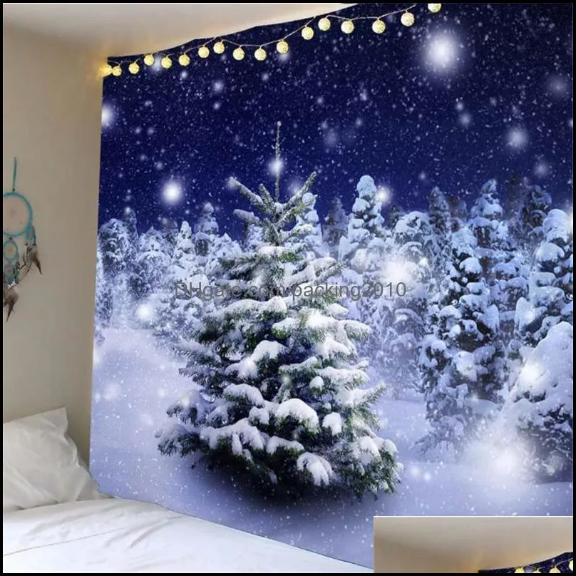 Tapestries Christmas Tapestry Wall Hanging Home Dorm Living Room Decor Xmas Festival