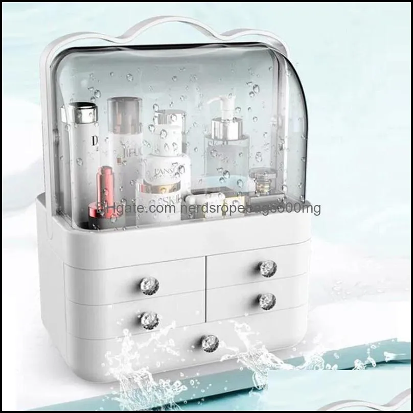 Portable Cosmetic Box Beauty Drawer Type Skin Care Product Rack Lipstick Makeup Brush Finisher