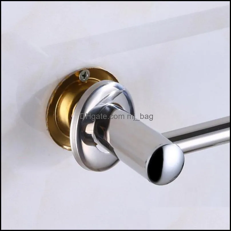 Multifunctional Stainless Steel Anti-rust Towel Rack Toilet Washroom Holder Household Hanging Bar Rod