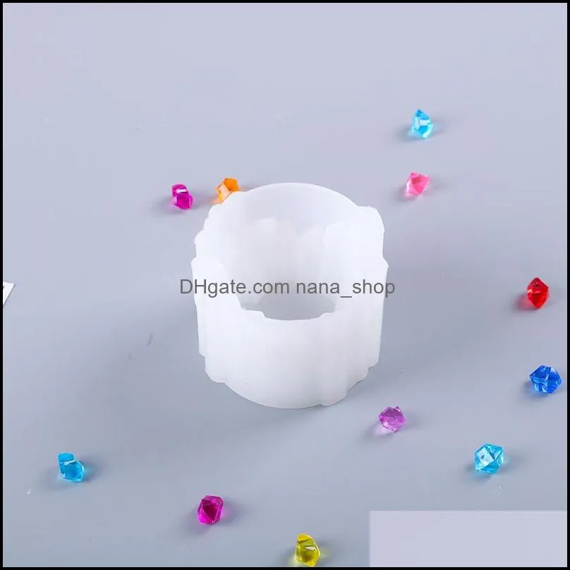 Tea Light Candle Holder Mold Silicone Resin Molds Crystal Shape Epoxy Casting Molds for DIY Jewelry Storage Box Crafts Casting