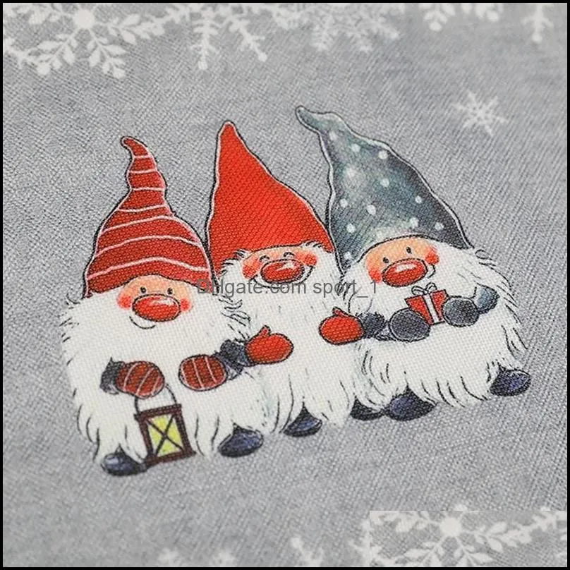 Christmas Placemats Non Slip Heat-Resistant Holiday Table With Gnome Pattern For Kitchen Dinner