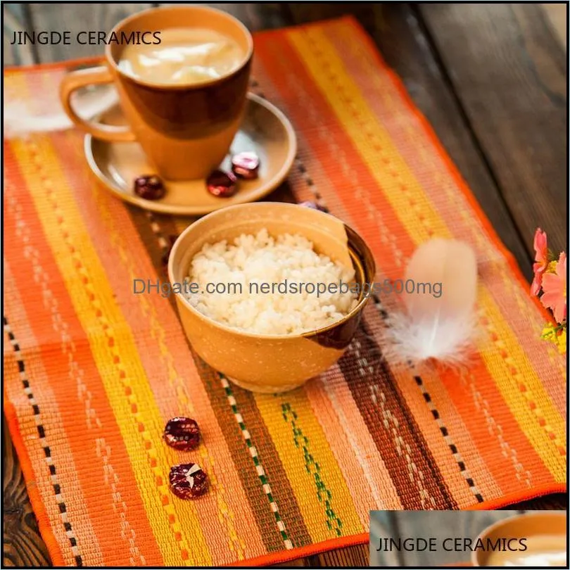 30x45cm Farmhouse Style Square Heat Insulation Table Kitchen Placemat Non-Slip Bowl Pad Milk Coffee Water Coasters Home