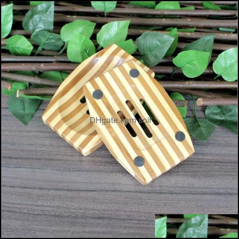 stripe hollow soap boxes natural bamboo draining soaps dish storage supplies for shower room 4 42zz q2