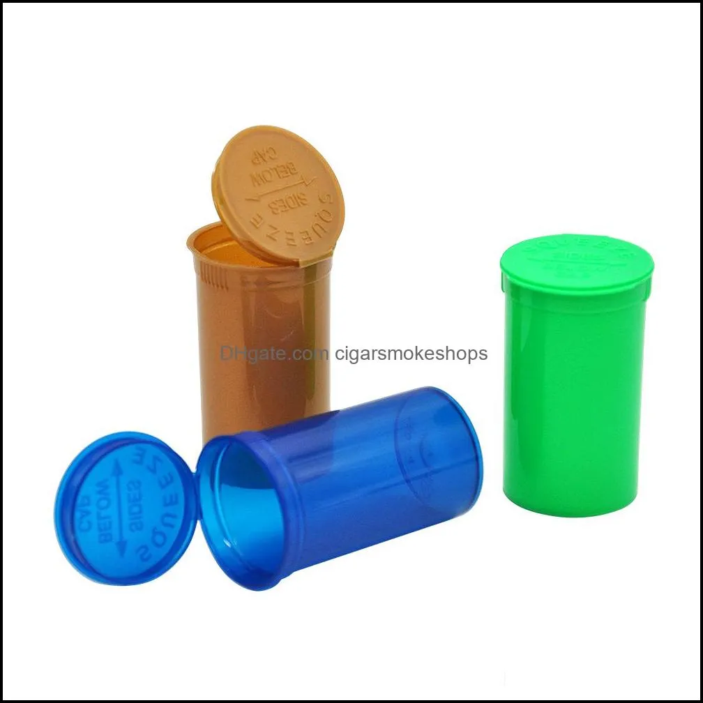 19 dram squeeze  top bottle dry herb box pill box case herb container airtight waterproof storage case smoking tobacco pipes stash