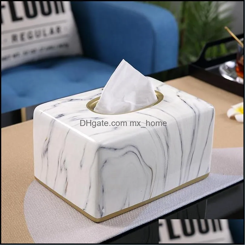 Cermic Home Kitchen Box Paper Dispenser Napkin Holder Case Furnishing Ornaments Office  Wedding