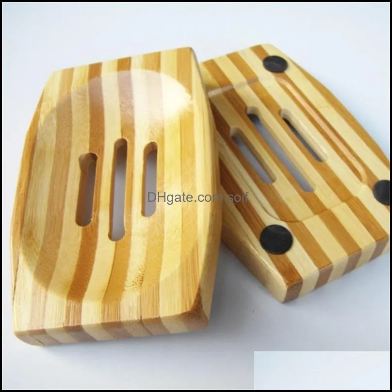 stripe hollow soap boxes natural bamboo draining soaps dish storage supplies for shower room 4 42zz q2