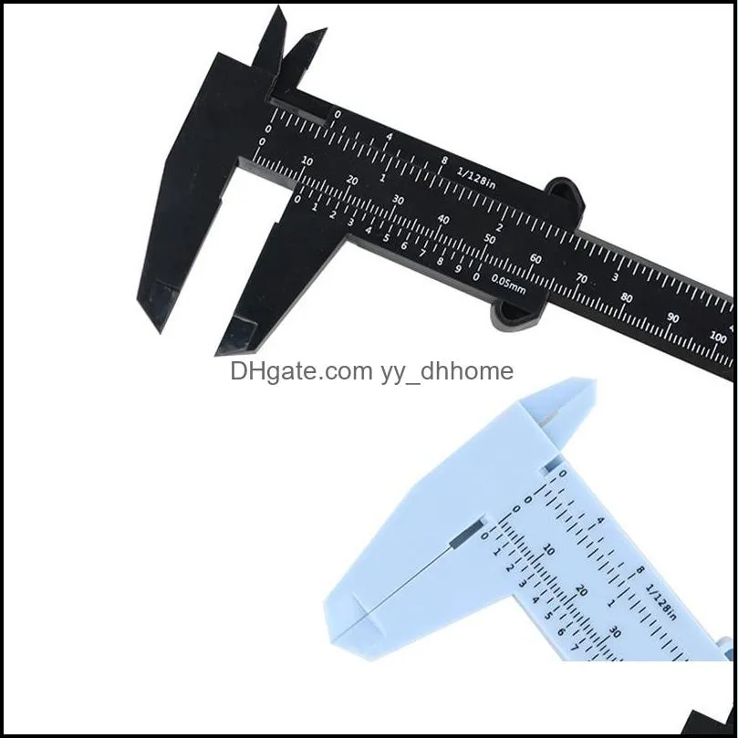 Plastic Vernier Caliper 80mm 100mm Jewelry Measuring Tools Mini Double Scale Plastic Ruler Portable for School Student