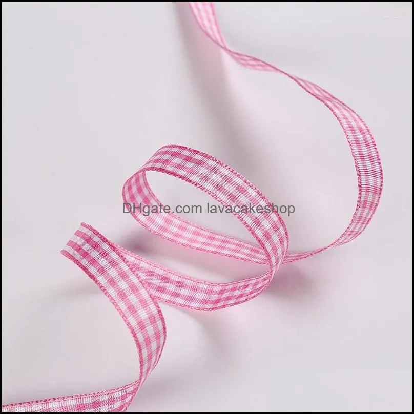 gift wrap solid color plaid ribbon scottish light cake baking packaging diy hair accessories bouquet decoration belt