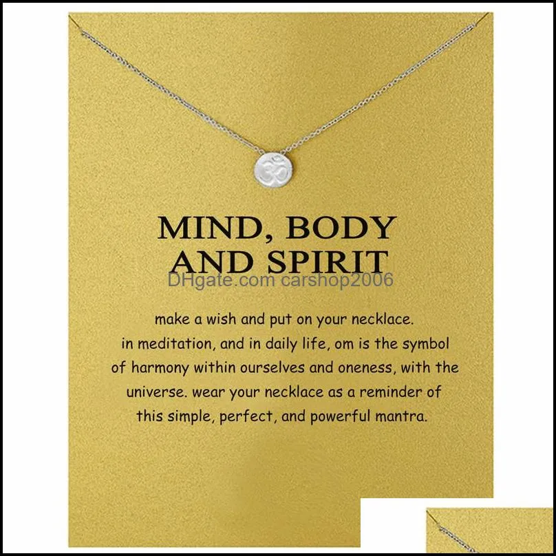 Choker Necklaces With Card Gold Silver Sports Medal Pendant Necklace For Fashion women Jewelry mind,body and spirit